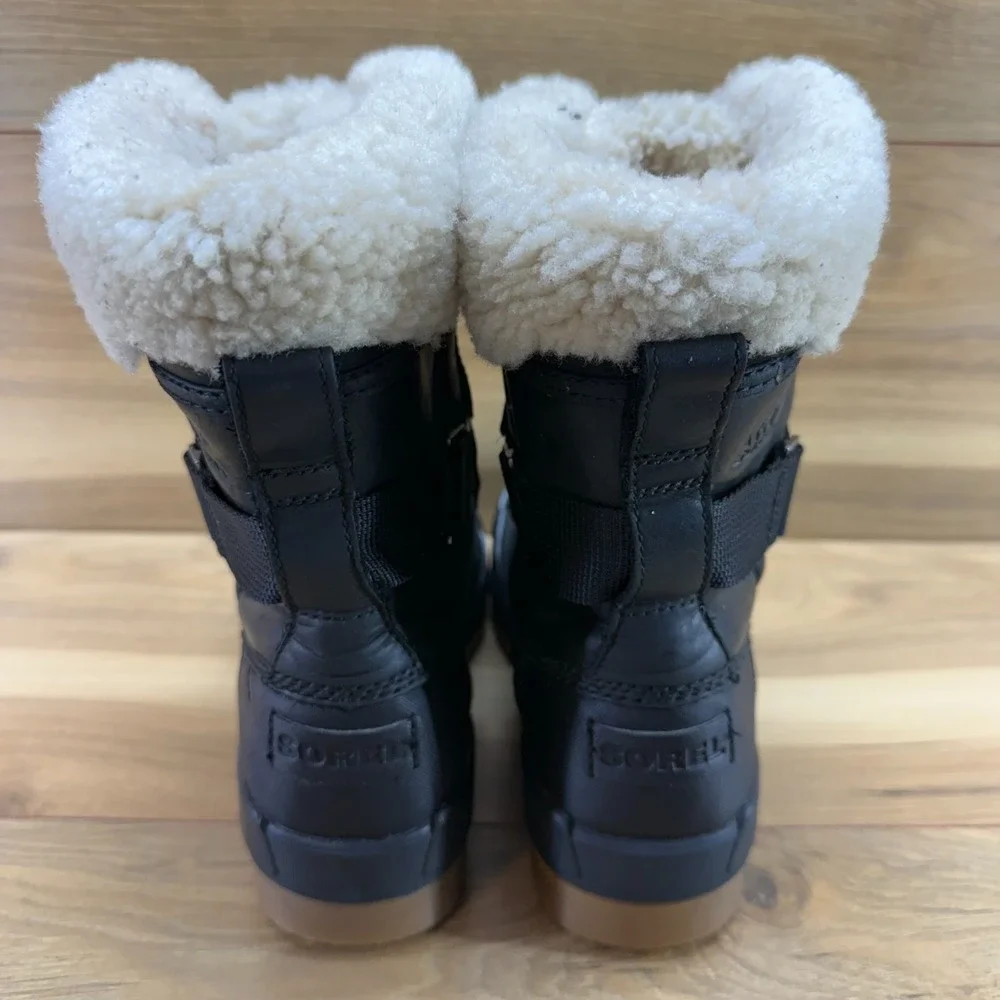 Sorel Tivoli IV Parc Waterproof Winter Boots Womens 8 Black Sherpa Waterproof